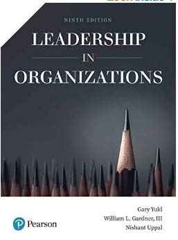 Pearson Leadership In Organizations, 9Th Edition