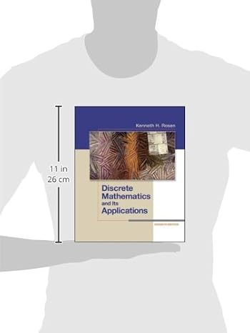 Front cover of the hardcover textbook 'Discrete Mathematics and Its Applications' 7th Edition by Kenneth H. Rosen, published by McGraw-Hill.