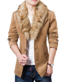 Front cover of the book 'Nanquan-men clothes NQ Mens Detachable Faux Fur Collar Wool Blend Trench Pea Coat Outwear Khaki S' by Vivek Chadha.
