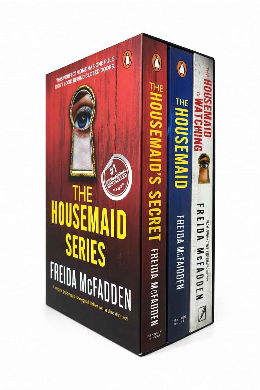 The Housemaid 3-Book Box Set Thriller Bundle -The Housemaid, The Housemaid’s Secret & The Housemaid Is Watching By Freida McFadden Crime, Suspense and Domestic Thriller Collection