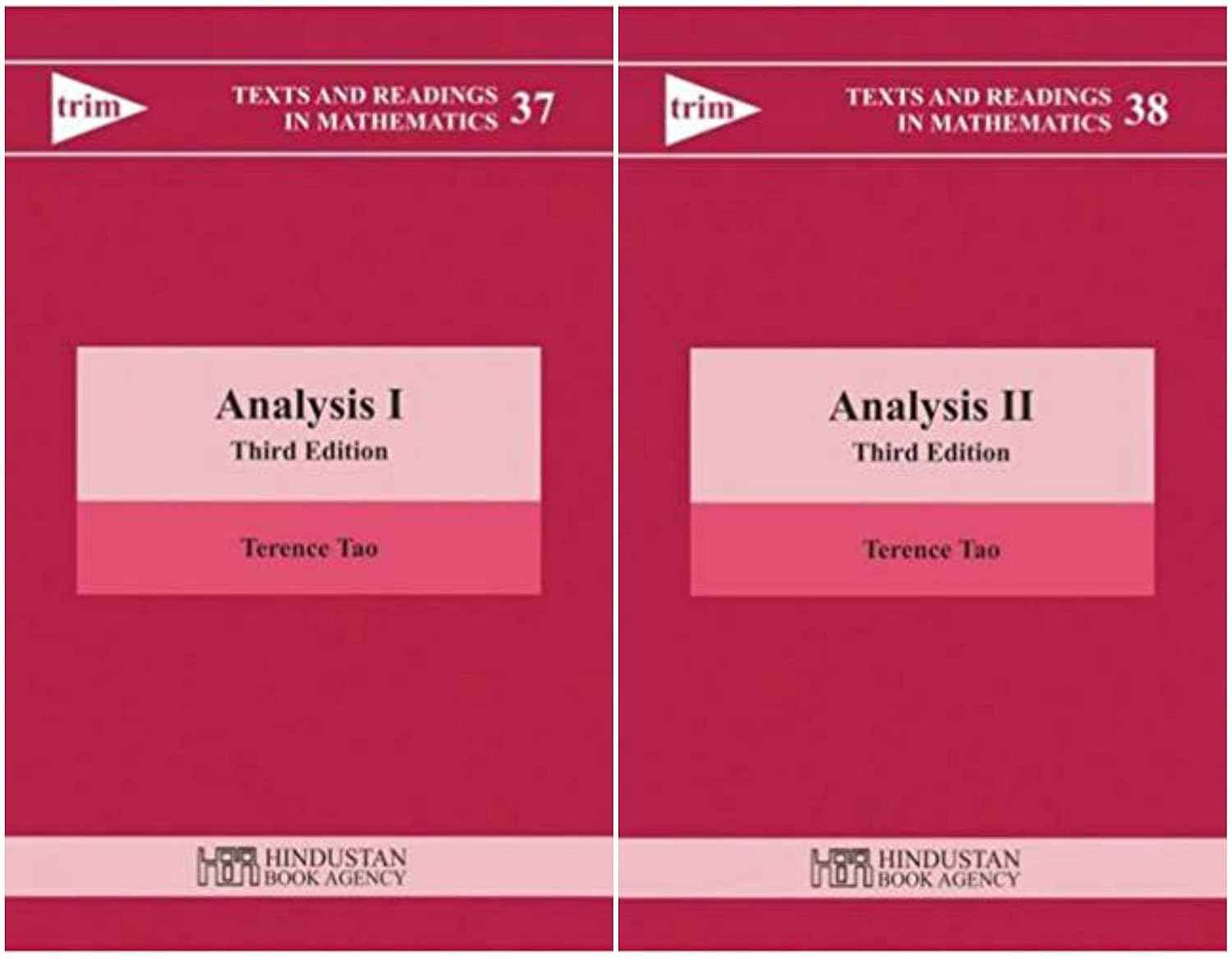 Hindustan Book Agency Terence Tao - Analysis I + Analysis Ii (Texts And Readings In Mathematics 37 & 38) (3Rd Edition Corrected Reprint) || Terence Tao Combo (Set Of 2 Books)