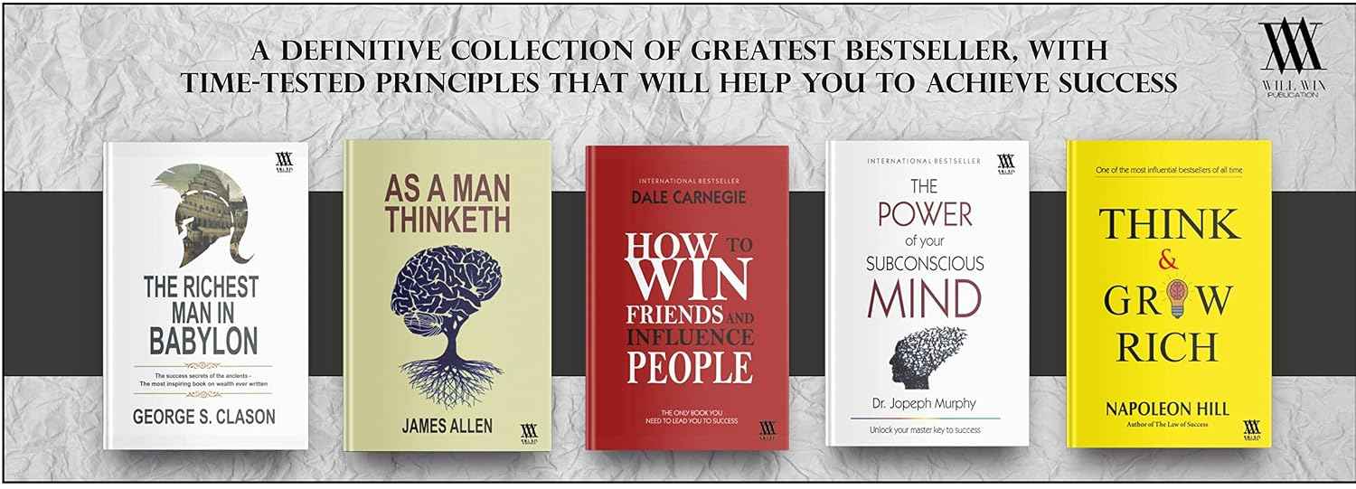 Books For Personal Growth (Set of 5 Books): Think and Grow Rich, How to Win Friends & Influence People, The Power of Your Subconscious Mind, As a Man Thinketh, The Richest Man In Babylon