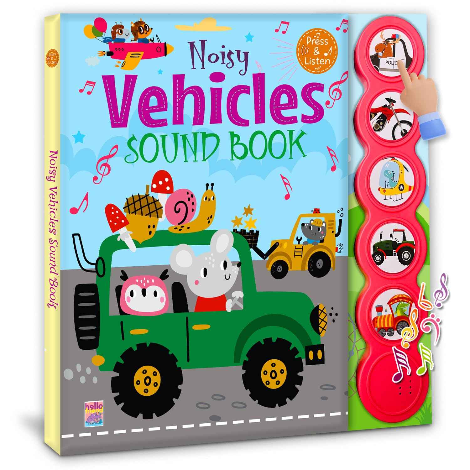Hello Friend Books: Noisy Vehicles Sound Book - Sound & Picture Book for Toddlers | Interactive Music Book for Kids Ages by Brijbasi (ISBN: 9789365151411)