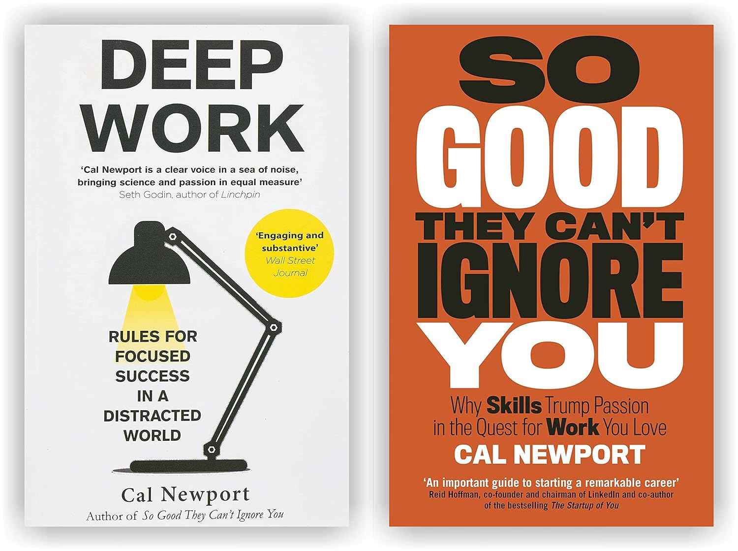2 Books Set by Cal Newport [So Good They Can't Ignore You & Deep Work: Rules for Focused Success in a Distracted World] [Paperback; 2019]