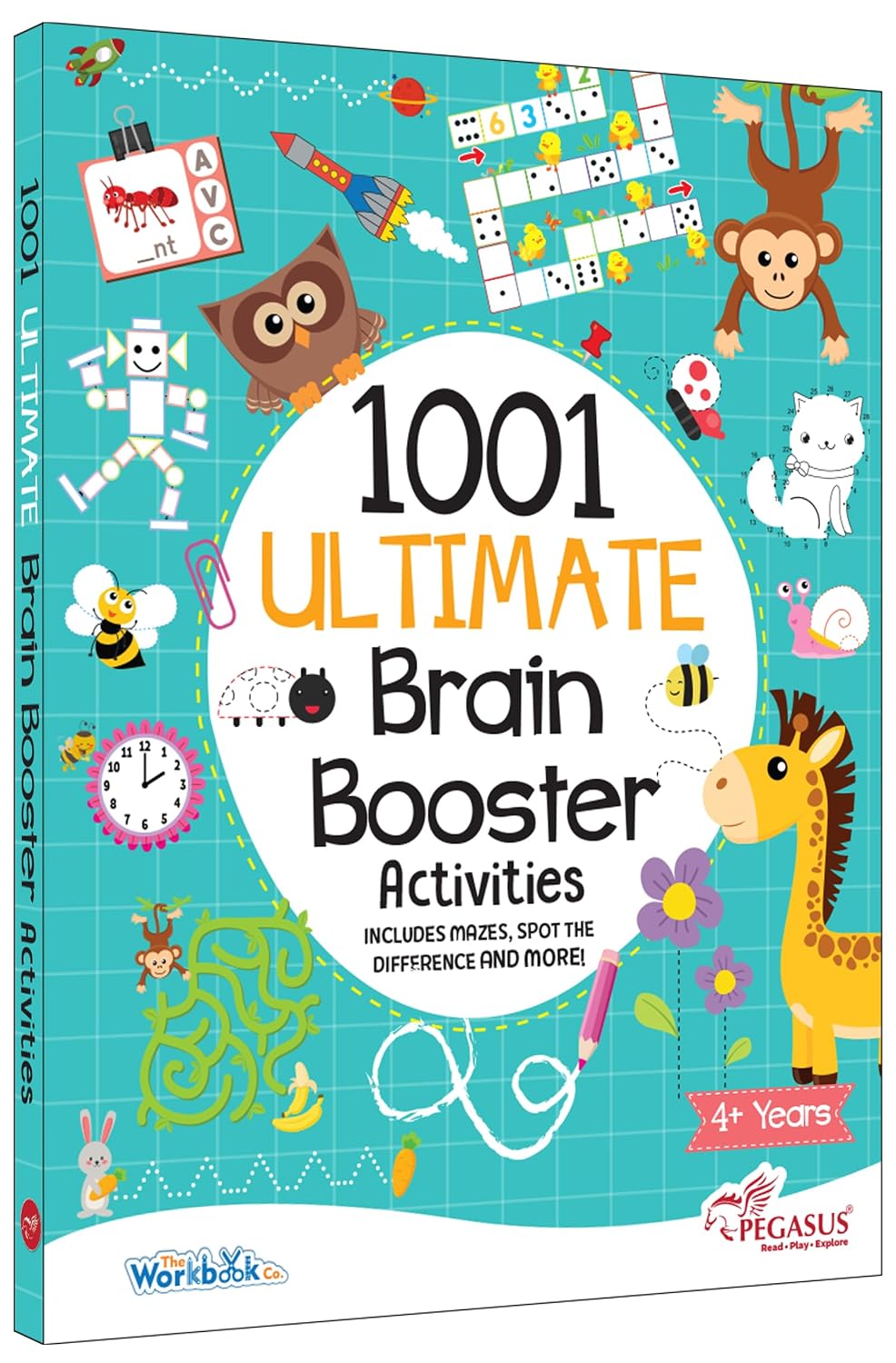1001 Ultimate Brain Booster Activities for 4+ Years Old Kids | Enhance the Child Mind with Cognitive Excellence with Interactive Activity Book Paperback – 1 NYBooksHub