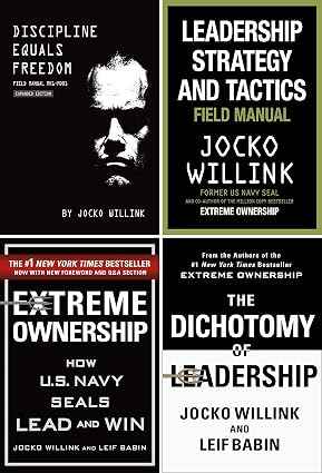 4 Books Collection Set by Jocko Willink [Extreme Ownership; The Dichotomy of Leadership; Discipline Equals Freedom & Leadership Strategy And Tactics: Field Manual]