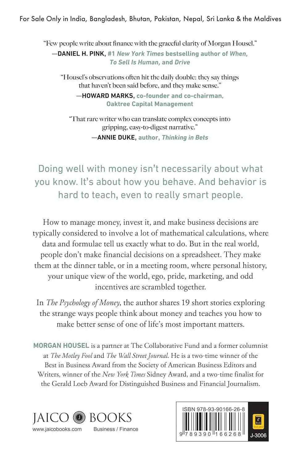 The Psychology Of Money (Paperback)