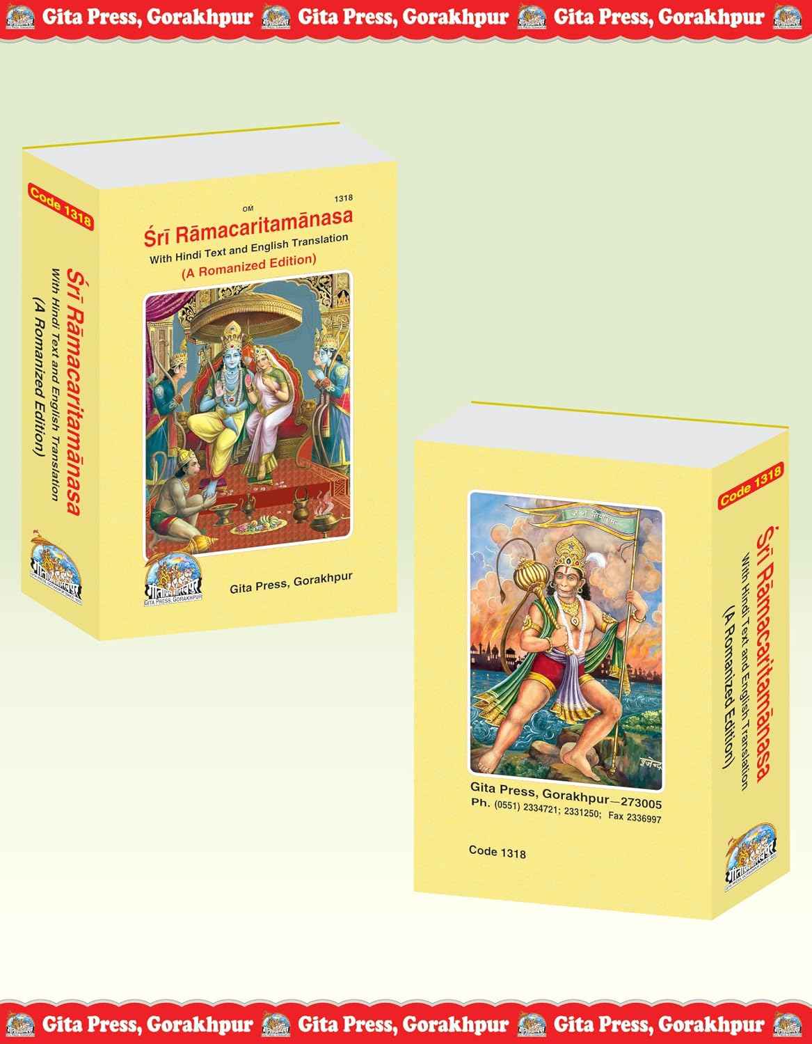 GITA PRESS, GORAKHPUR Gita Press Gorakhpur Shri Ramcharitmanas by Goswami Tulsidasji - Romanized Edition, with English translation (code 1318) NYBooksHub