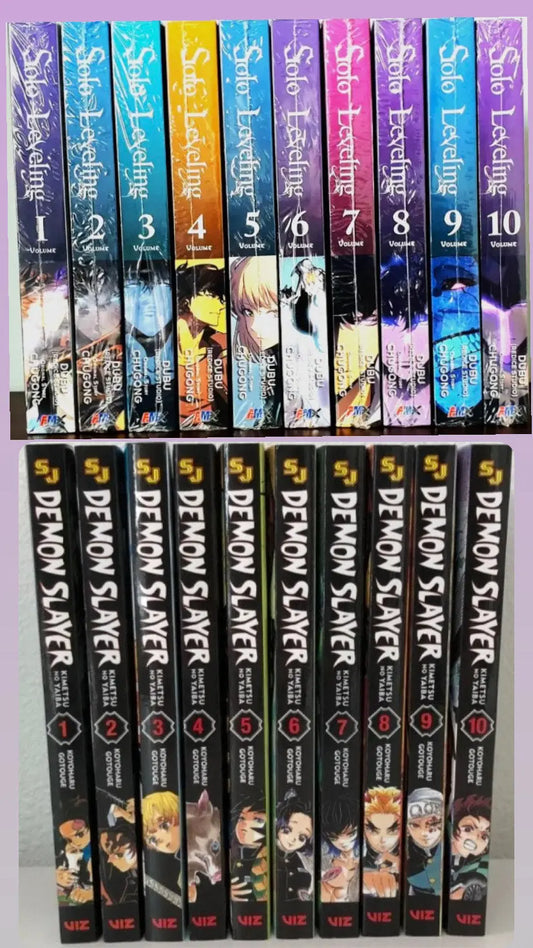 Action Hit Manga Bundle : Solo Leveling Manga Series, Vol 1-10 || Demon Slayer Manga Collection, Vol. 1-10 || ?? With Bonus Manga Wall Framed Poster! - NYBooksHub