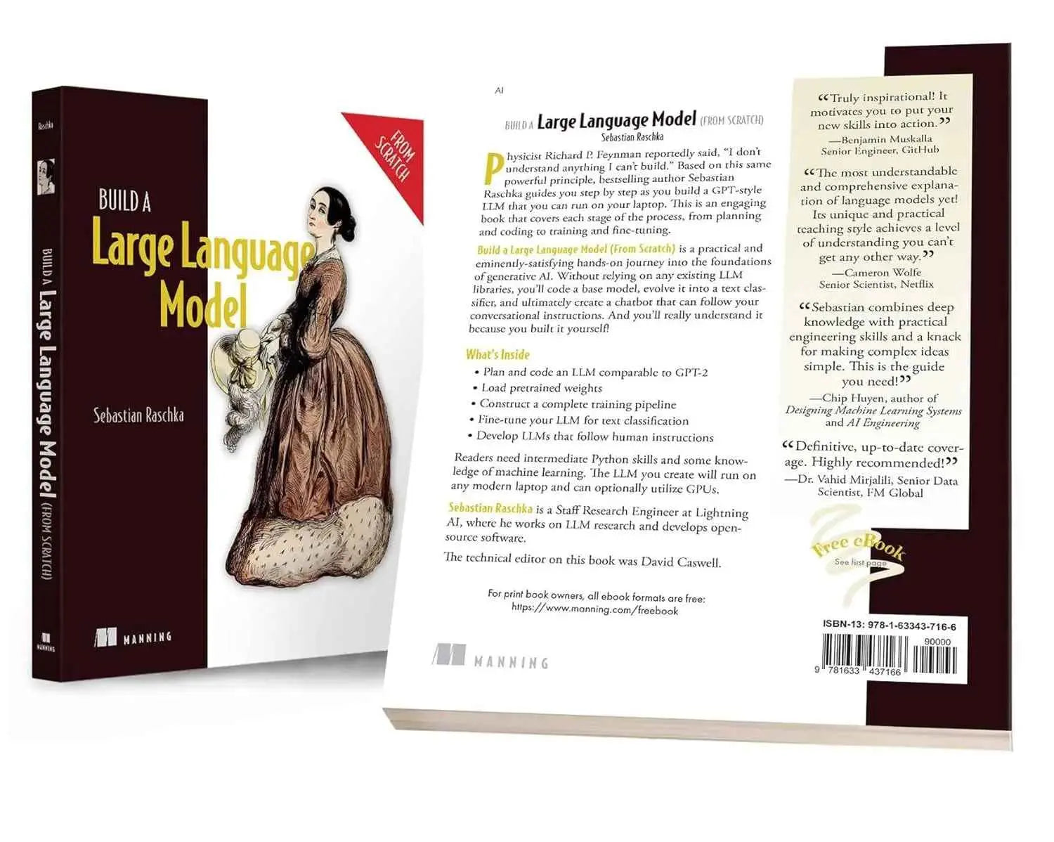 Build a Large Language Model (From Scratch) Paperback 9781633437166