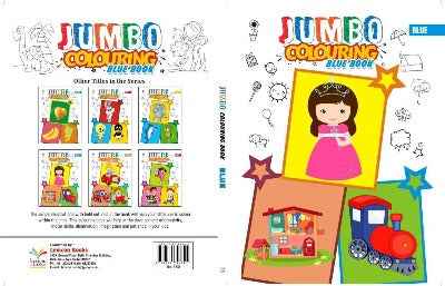Blue (Jumbo Colouring Book) Paperback by Lexicon in English language