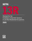 NFPA 13R 2025 Standard for Low Rise Residential Sprinkler Systems Paperback Fire Protection Code Book