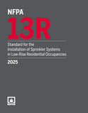 NFPA 13R 2025 Standard for Low Rise Residential Sprinkler Systems Paperback Fire Protection Code Book