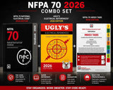 NFPA 70 National Electrical Code 2026 Handbook + Ugly's Electrical References 2026 + Official Index Tabs 3-Piece Combo Set