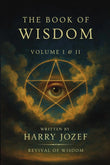 Book cover of 'The Book of Wisdom' by Harry Jozef with a mystical design featuring an eye and pentagram.