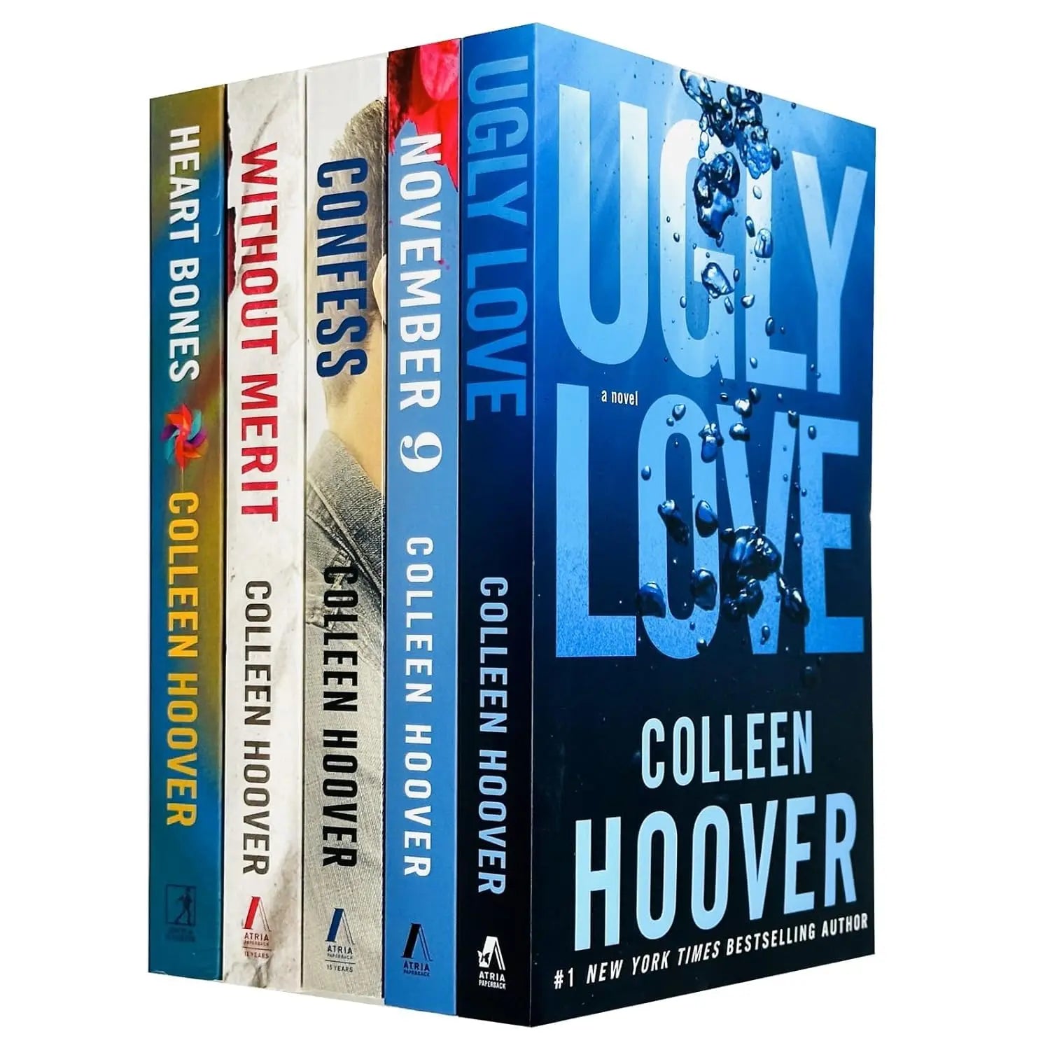 Front cover of Colleen Hoover 5 Books Collection Set featuring Ugly Love and November 9 at Nybookshub