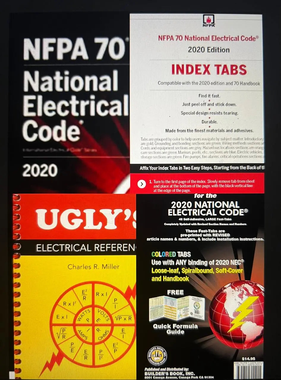 NEC 2020 Spiral NFPA 70 with Tabs Ugly Electrical Reference BBI Fast Tabs