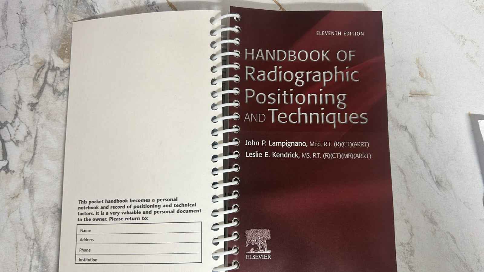 Handbook of Radiographic Positioning and Techniques (11th Edition) by John P. Lampignano & Leslie E. Kendrick – Spiral Bound (ISBN: 9780323936163)