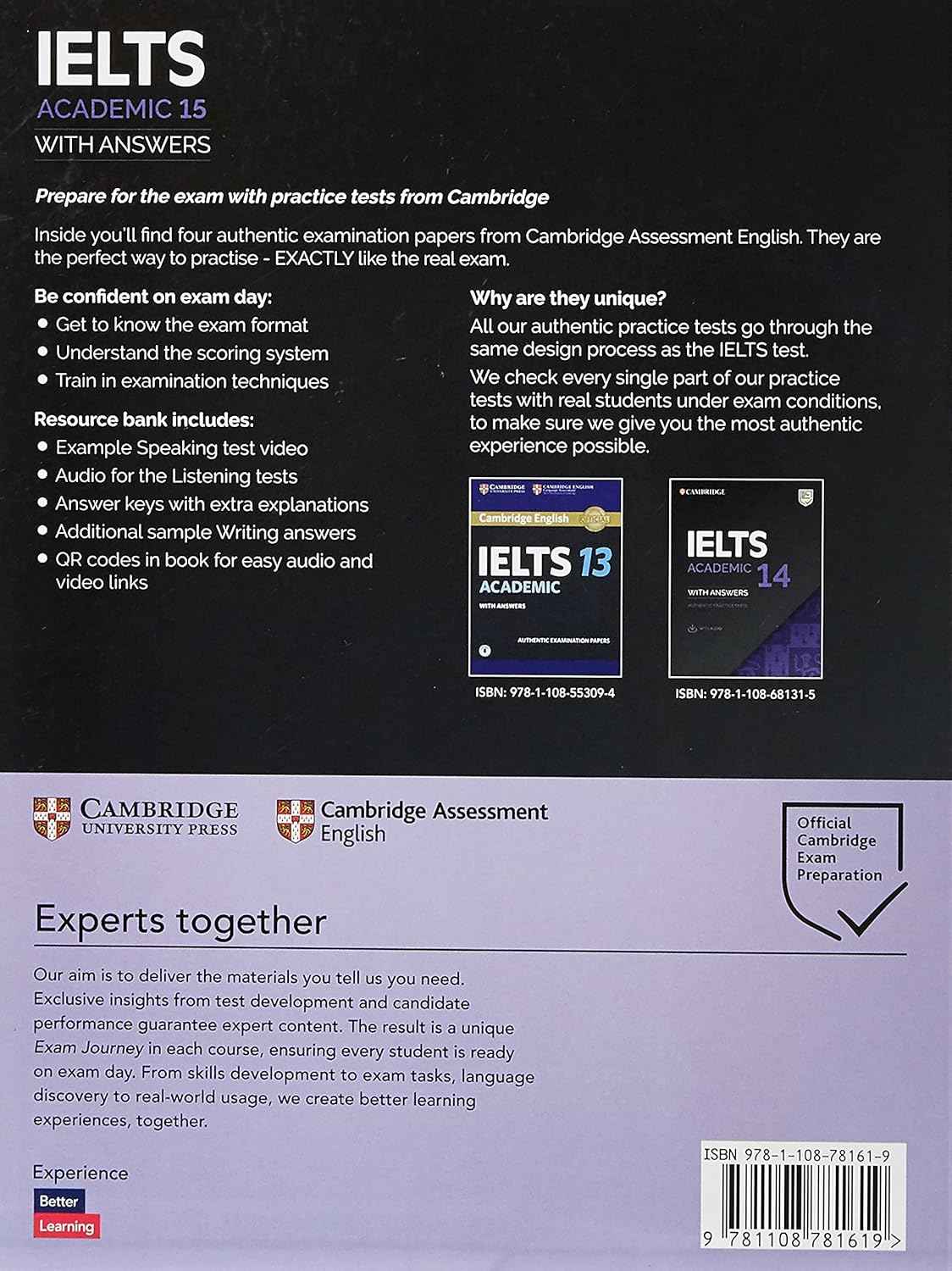 IELTS Academic Practice – Cambridge 15 Student’s Book with Audio |97811108781619|