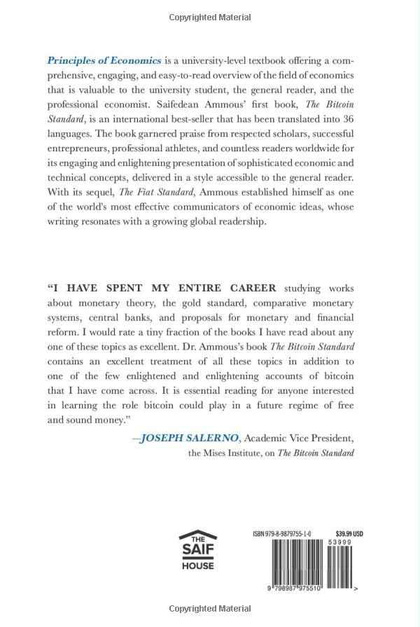 Principles of Economics – Saifedean Ammous Hardcover | 979898797551