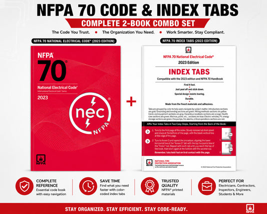 NFPA 70 National Electrical Code (2023 Edition) + 2023 Index Tabs Combo Set everett0906