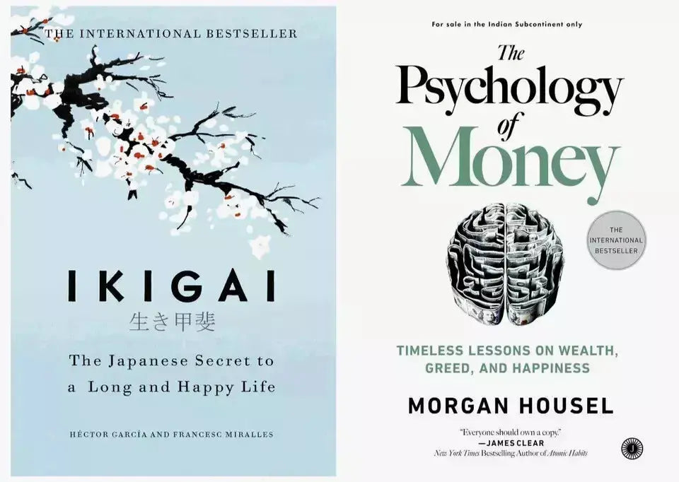Combo Book Set Ikigai With The Psychology of Money - paperback image 1