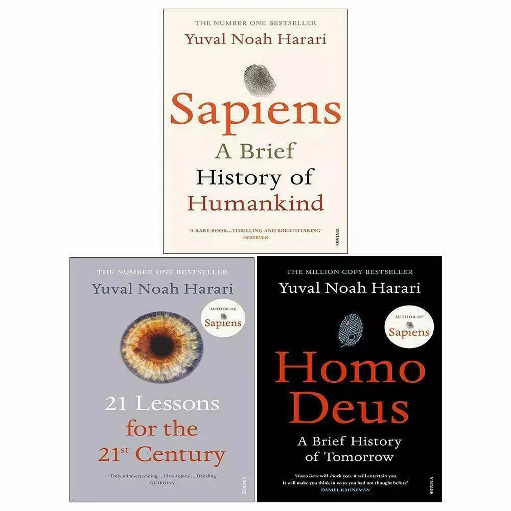Yuval Noah Harari Collection 3 Books Set Sapiens, Homo Deus, 21 lessons -Paperbac image 1